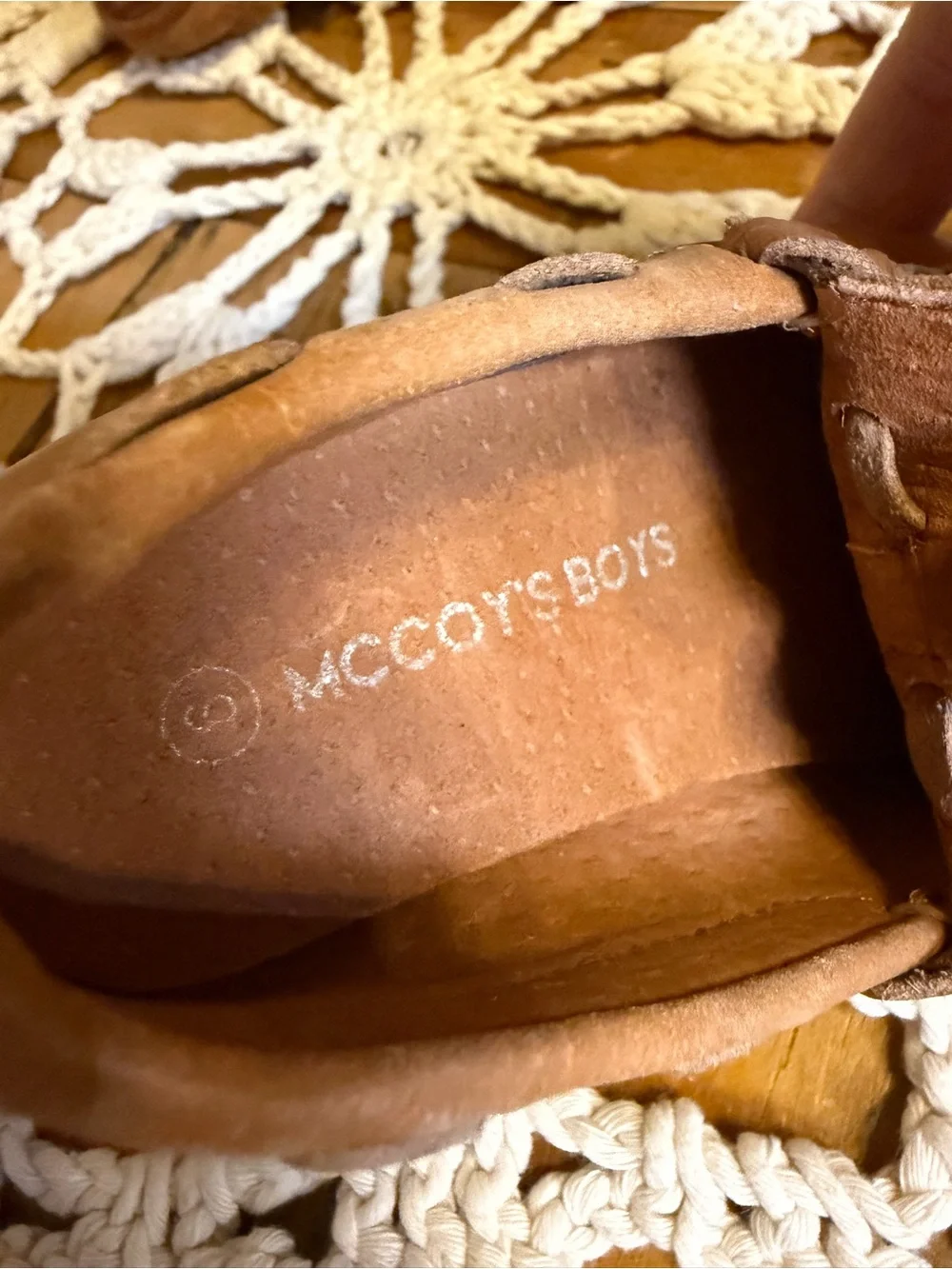 McCoy’s Boys Loafers Baby Little Kid 6 Caramel Brown Moccasin Dress Shoes